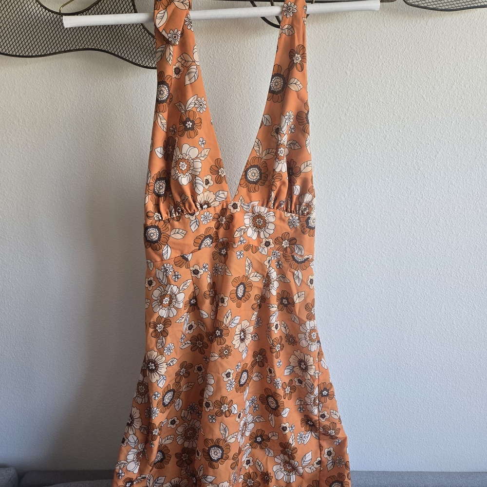 RSQ Orange Floral Mini Dress